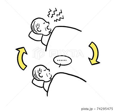 睡眠時無呼吸症候群のイラスト 74295475