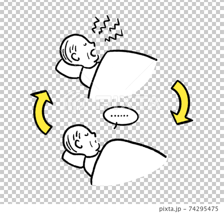 睡眠時無呼吸症候群のイラスト 74295475