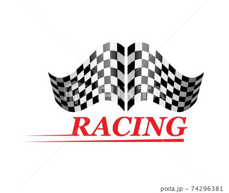 racing flag icon of automotif illustration vector 74296381