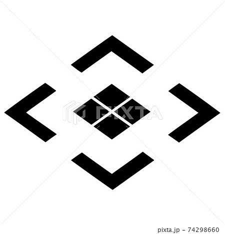 上野国大名 里見氏の家紋 菱角に四つ菱 上野国大名 里見氏の家紋 菱角に四つ菱 74298660