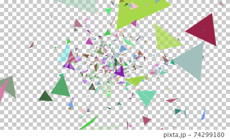 CG triangle fluttering colorful triangular confetti CG triangle fluttering colorful triangular confetti 74299180