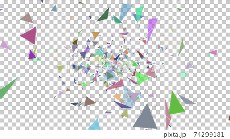 CG triangle fluttering colorful triangular confetti CG triangle fluttering colorful triangular confetti 74299181