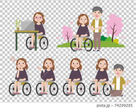 車椅子　生活　夫婦 74299285