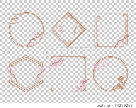 フレーム　桜の花 74299288