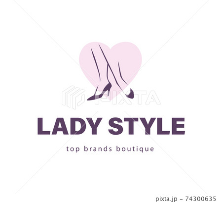Lady style emblem concept isolated on white background.  74300635