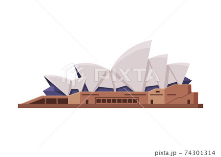 Sydney Opera House as Famous City Landmark and Travel and Tourism Symbol Vector Illustration Sydney Opera House as Famous City Landmark and Travel and Tourism Symbol Vector Illustration 74301314