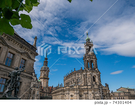 View of the Court Church and Semper Opera House 74301404