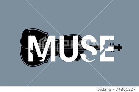Flat design logo. Music design logo. violin. Muse Flat design logo. Music design logo. violin. Muse 74301527
