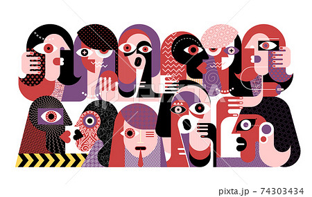 Large Group Of Strange People Large Group Of Strange People 74303434