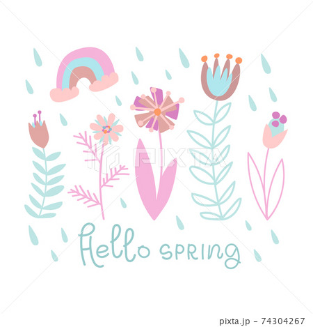Vector illustration on the theme of Easter. 74304267