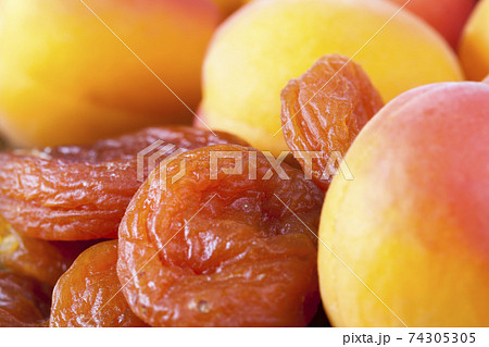 dried ripe apricots 74305305
