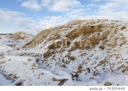 deep snow drifts after the last snowfall deep snow drifts after the last snowfall 74305449