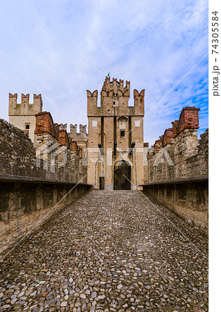 Castle on Lake Garda in Sirmione Italy Castle on Lake Garda in Sirmione Italy 74305584