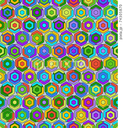 Colorful modern bee honeycomb seamless pattern, art honey texture 74305870