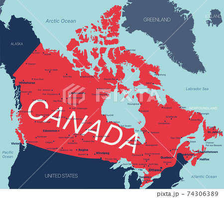 Canada vector editable map 74306389
