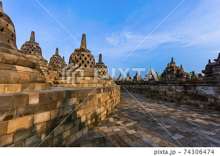 Borobudur Buddist Temple - island Java Indonesia Borobudur Buddist Temple - island Java Indonesia 74306474