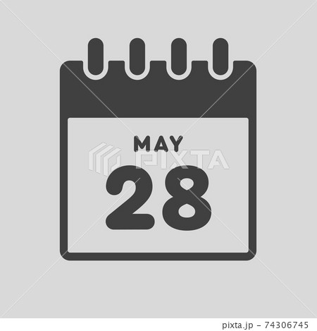 Icon day date 28 May, template calendar page 74306745