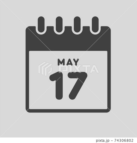 Icon day date 17 May, template calendar page 74306802