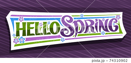 Vector banner Hello Spring 74310902