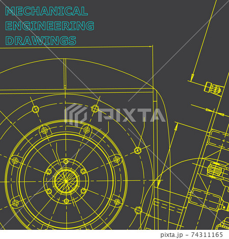 Mechanical engineering. Technical illustration. Backgrounds of engineering subjects 74311165
