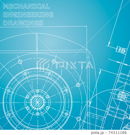 Mechanical engineering. Technical illustration. Backgrounds of engineering subjects 74311166