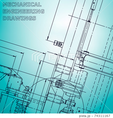 Mechanical engineering. Technical illustration. Backgrounds of engineering subjects 74311167