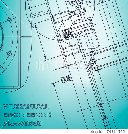 Backgrounds of engineering subjects. Technical illustration 74311566
