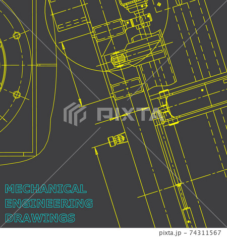 Backgrounds of engineering subjects. Technical illustration 74311567