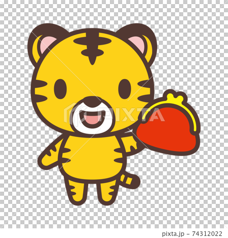 可愛老虎字符與錢包 可愛老虎字符與錢包 74312022