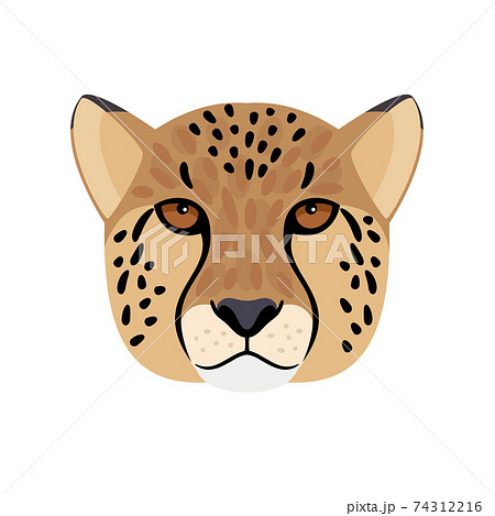 Cheetah Head Iconのイラスト素材