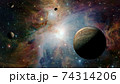 The Jupiter from space. Elements furnished by NASA. 74314206