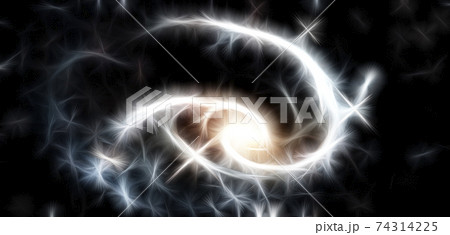 Fractal abstract outer space. Galaxy background. Elements of this image furnished by NASA. 74314225