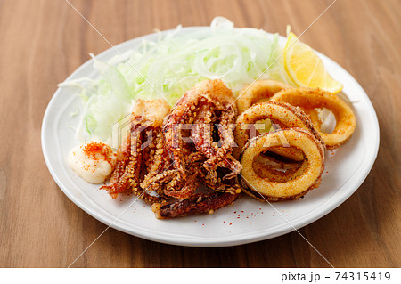 スルメイカの唐揚げ スルメイカの唐揚げ 74315419