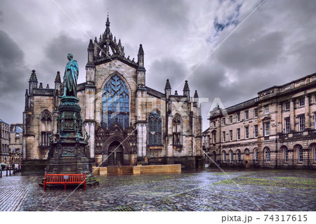 Saint Giles Cathedral also known as High Kirk of Edinburgh, Scotland Saint Giles Cathedral also known as High Kirk of Edinburgh, Scotland 74317615