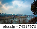 自然 夕方 都市 74317978