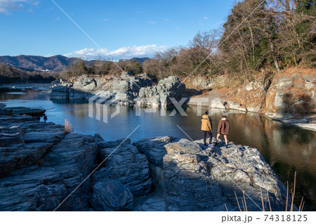 秩父　長瀞　岩畳　冬 74318125