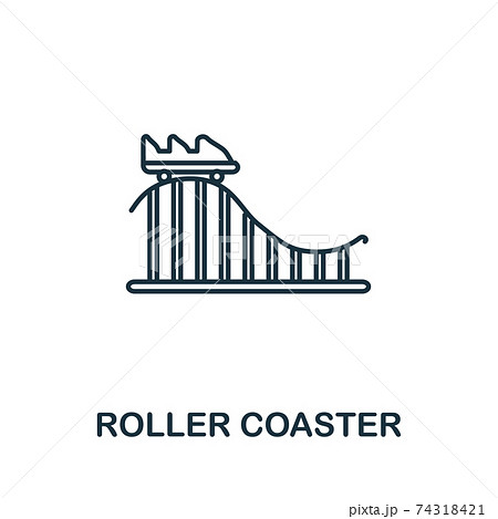 Roller Coaster Icon Simple Element From のイラスト素材