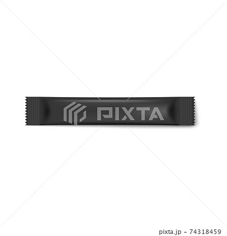 Black stick pack a realistic vector 3d isolated illustration Black stick pack a realistic vector 3d isolated illustration 74318459