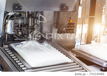 Production and manufacture of milk cream from cow's milk. Automatic, high fat automatic cream filling process, industry, milk product Production and manufacture of milk cream from cow's milk. Automatic, high fat automatic cream filling process, industry, milk product 74319460