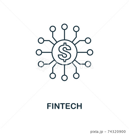 Fintech icon outline style. Thin line design from fintech icons collection. Pixel perfect fintech icon for web design, apps, software, print usage Fintech icon outline style. Thin line design from fintech icons collection. Pixel perfect fintech icon for web design, apps, software, print usage 74320900