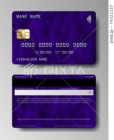 Plastic bank card. Vector Plastic bank card. Vector 74321137