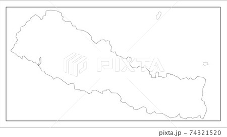 ネパールの地図です のイラスト素材