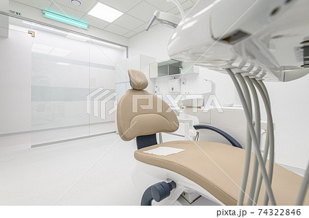 Interior of dental surgery room with special equipment 74322846