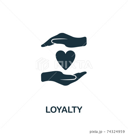Loyalty vector icon symbol. Creative sign from gamification icons collection. Filled flat Loyalty icon for computer and mobile 74324959