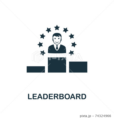 Leaderboard vector icon symbol. Creative sign from gamification icons collection. Filled flat Leaderboard icon for computer and mobile 74324966