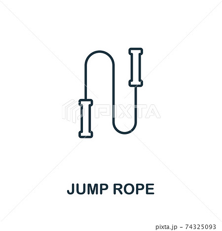 Jump Rope Icon Thin Outline Style Design From のイラスト素材