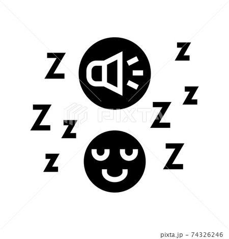 music for sleep glyph icon vector illustration 74326246
