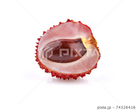 Slices of Lychee isolated on white background Slices of Lychee isolated on white background 74326416