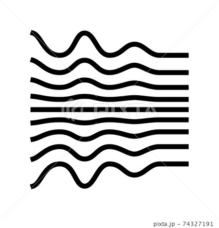 noise waves line icon vector illustration 74327191