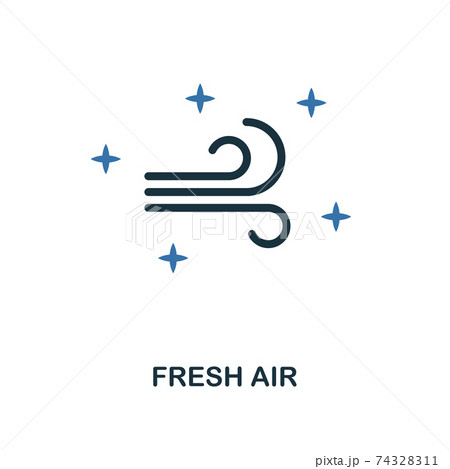 Fresh Air icon. Creative two colors design from cleaning icons collection. UI and UX usage. Illustration of fresh air icon. Pictogram isolated on white Fresh Air icon. Creative two colors design from cleaning icons collection. UI and UX usage. Illustration of fresh air icon. Pictogram isolated on white 74328311